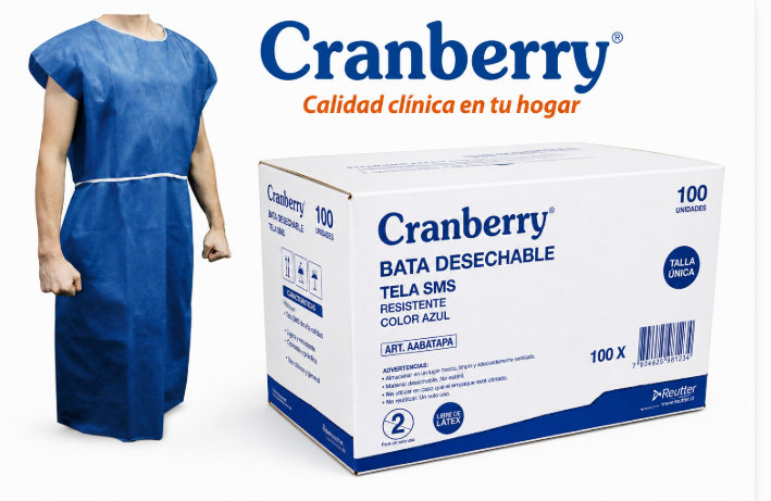Caja Bata Desechable Cranberry 100 Unidades Caja Bata Desechable