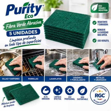 fibra verde abrasiva