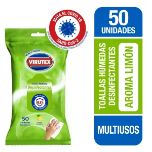 Paño Desinfectante Virutex Pouch Limón 50 unidades