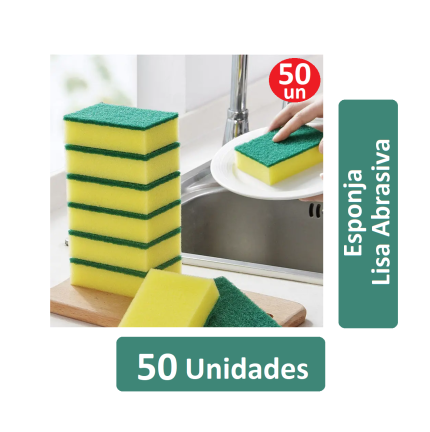 Esponja Lisa Abrasiva 50 Unidades - Teddy