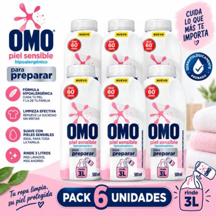 Pack 6 Detergente Líquido Omo