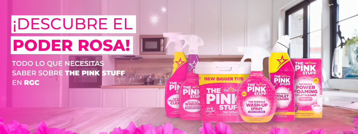 Muestra toda la gama de productos The Pink Stuff en RGC.cl