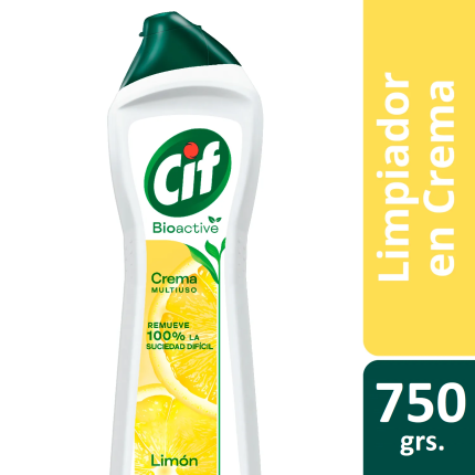 Limpiador Crema Cif Multiuso Bioactive Limón - 750 g