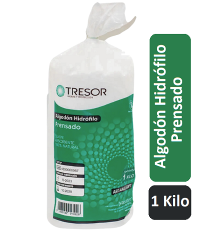 Algodón Hidrófilo Prensado 1 Kilo - Tresor