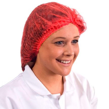 Gorro Clip Cofia Roja con Tela Respirable 100 unidades - Foodis