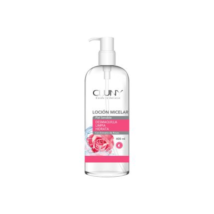 Locion Micelar Piel Sensible Desmaquilla Limpia Hidrata 400ML Cluny