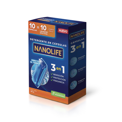 Detergente en Capsulas x10 - 3en1 Nanolife