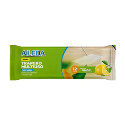 Trapero Humedo Desinfectante con Ojal 40x60 Limon - Aileda