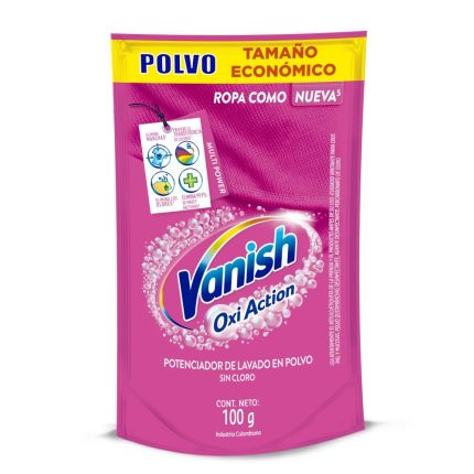 Vanish Potenciador de LAvado en Polvo sin Cloro 100g