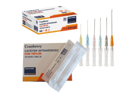 Cateter Intravenso  Con Teflon Radiopaco 24G x 3/4 50 un 19mm - Cranberry