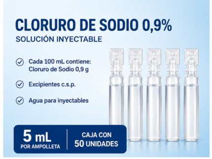 Cloruro de Sodio 0,9% 5 mL Caja 50 Unidades
