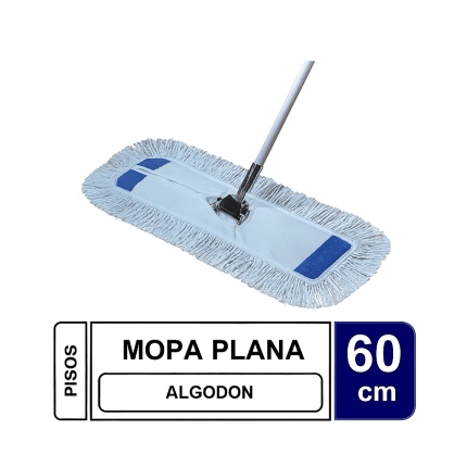 Mopa Plana de Algodon con Mango de Aluminio 60x135 - Aileda
