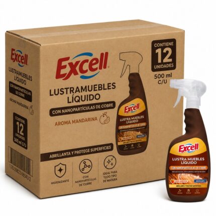 Caja 12 Lustramuebles Líquido Excell 500ml