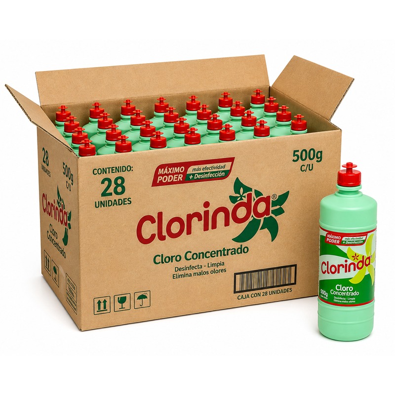 Caja 28 Cloro Clorinda Concentrado 500g Cloro Clorinda