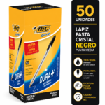 Lapiz Pasta Cristal Negro Punta Media Caja 50 Unidades – BIC