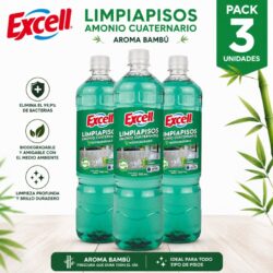 Pack 3 Limpiapisos Bambú Excell 900cc