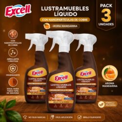 Pack 3 Lustramuebles Líquido Excell