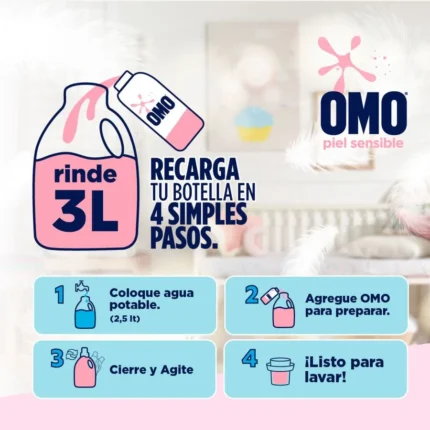 Caja Detergente OMO Piel Sensible Para Diluir
