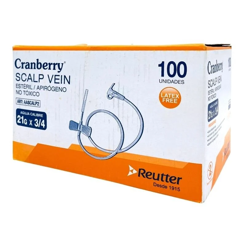Mariposa Scalp Vein 21G x 3/4 – Cranberry